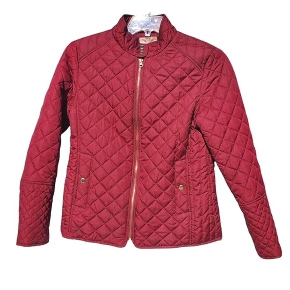 Faded Glory Maroon Quilted Jacket